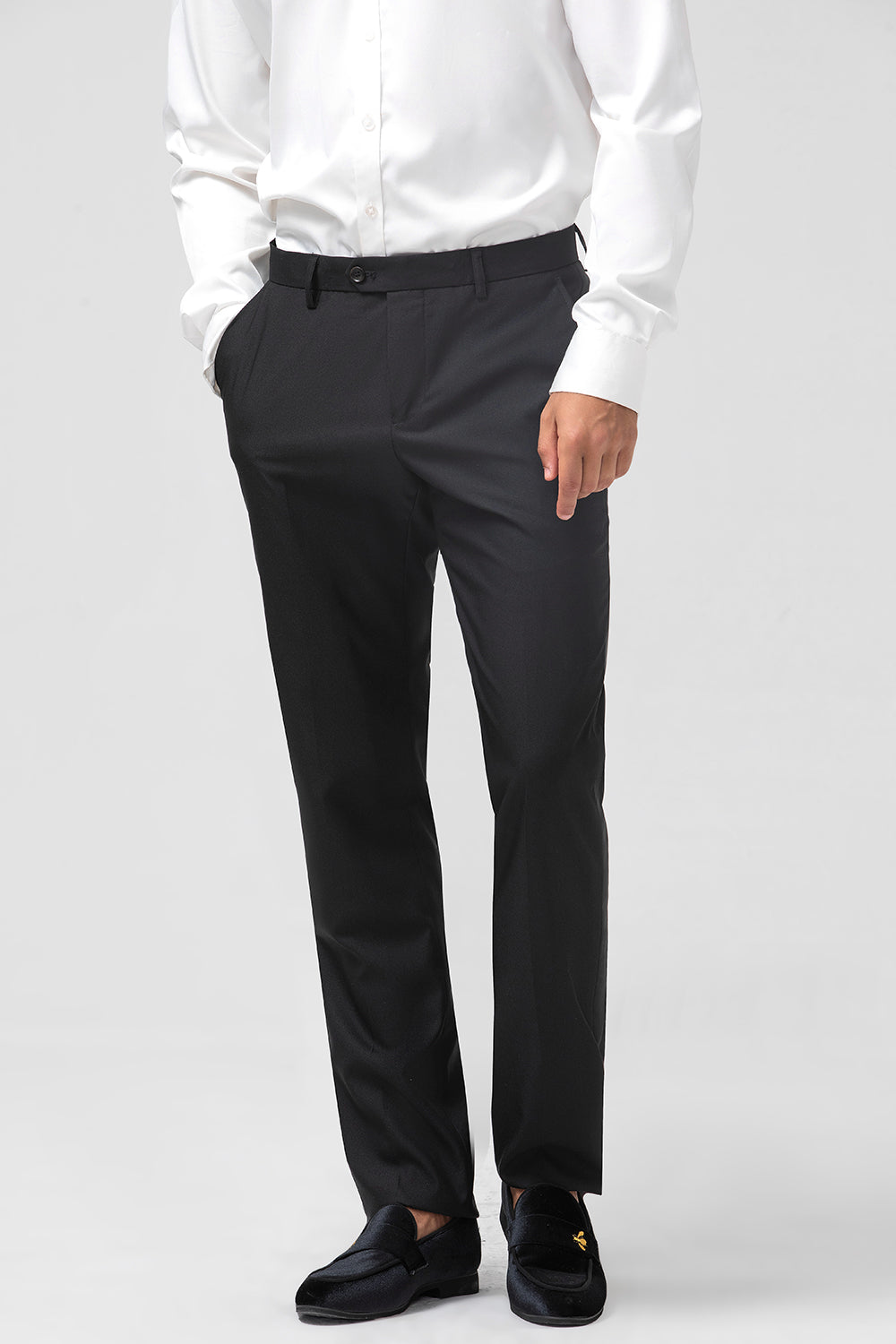 Mørkegrøn sjal revers 3-delt Slim Fit Mænds jakkesæt