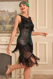 Blush Sparkly Fringes Great Gatsby kjole med pailletter