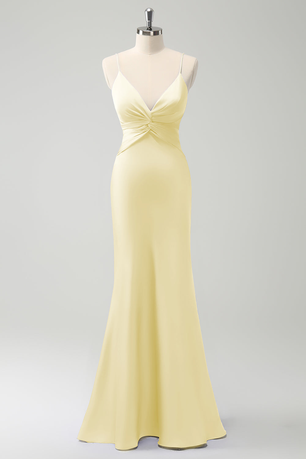 Lilla havfrue Spaghetti Stropper Udhulet Twist Front Brudepigekjole