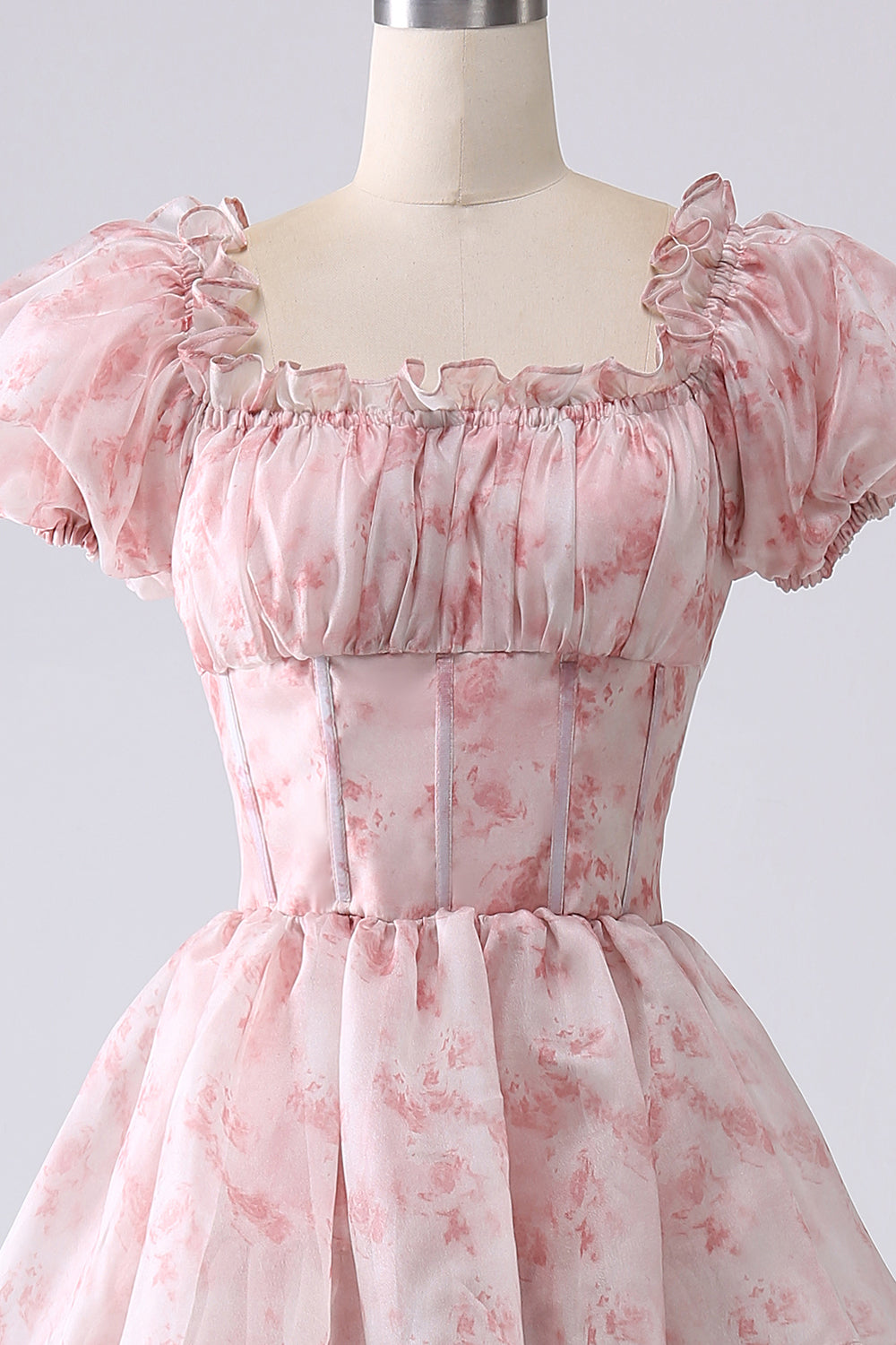 Blush Tyl gallakjole med korset