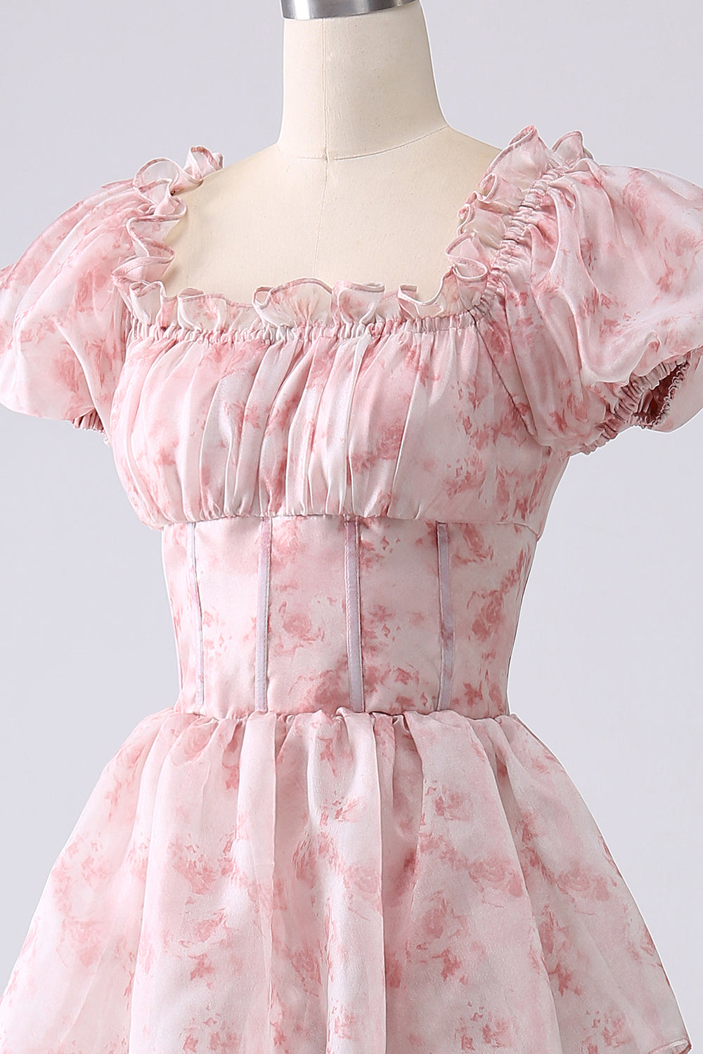 Blush Tyl gallakjole med korset