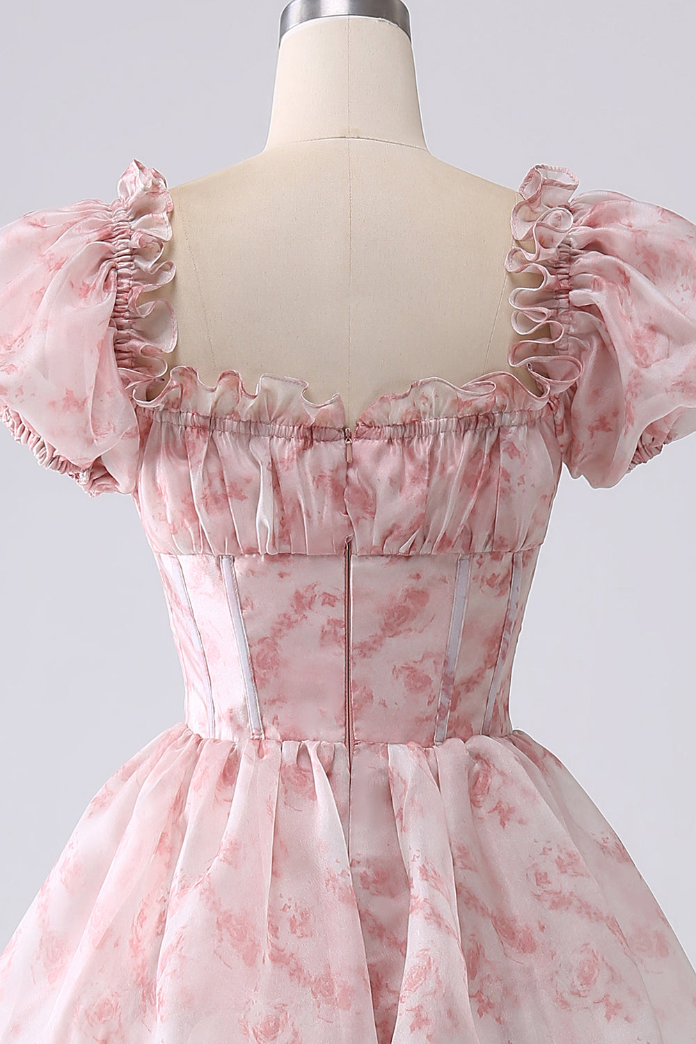 Blush Tyl gallakjole med korset