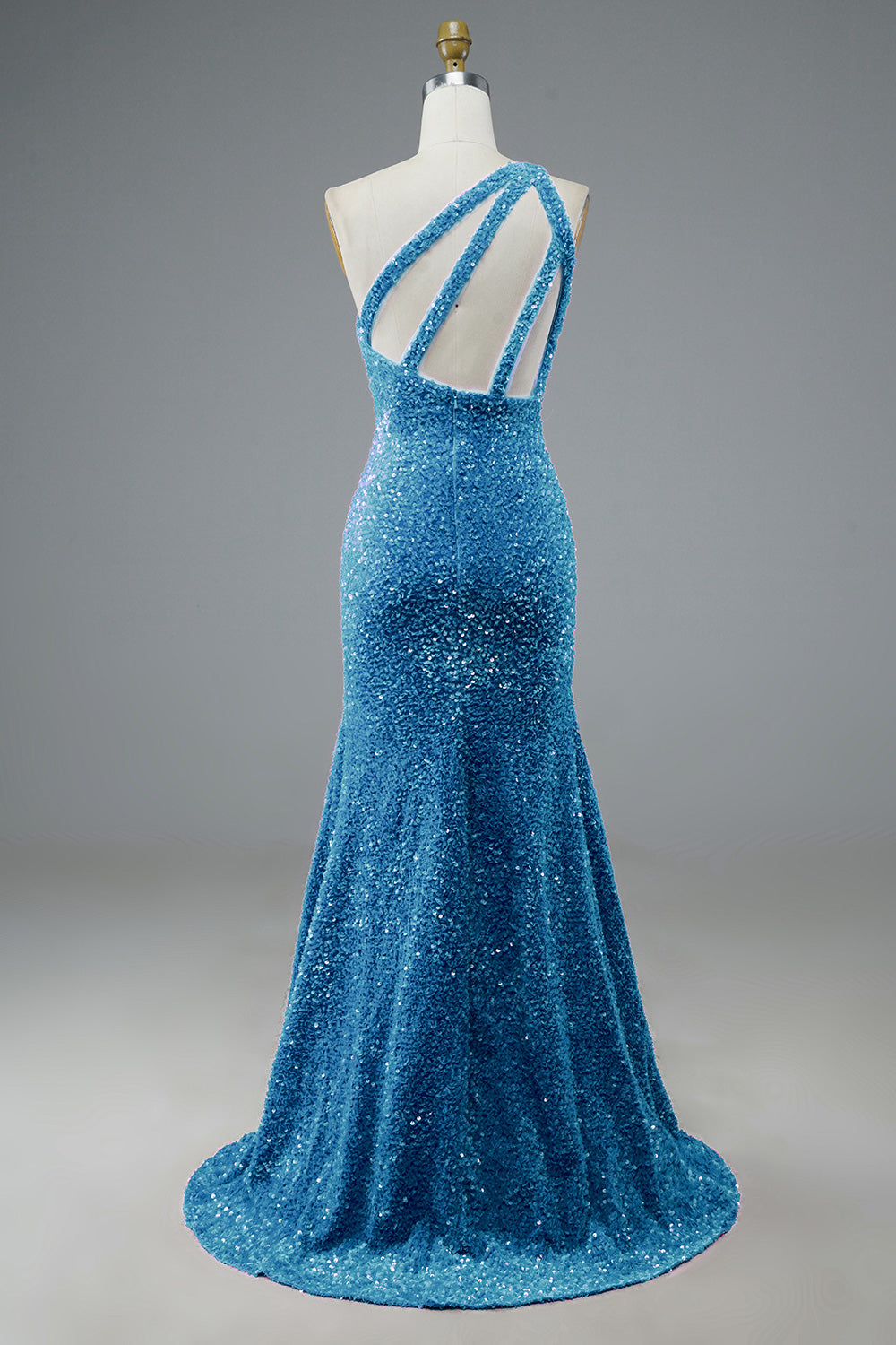 Fuchsia Paillet Lang Gallakjole med slids