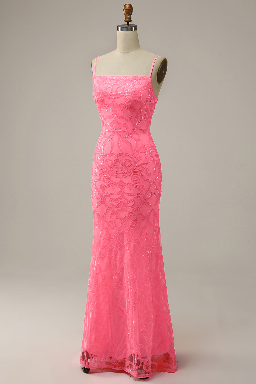 Blush Sheath Glitter Prom Kjole med pailletter