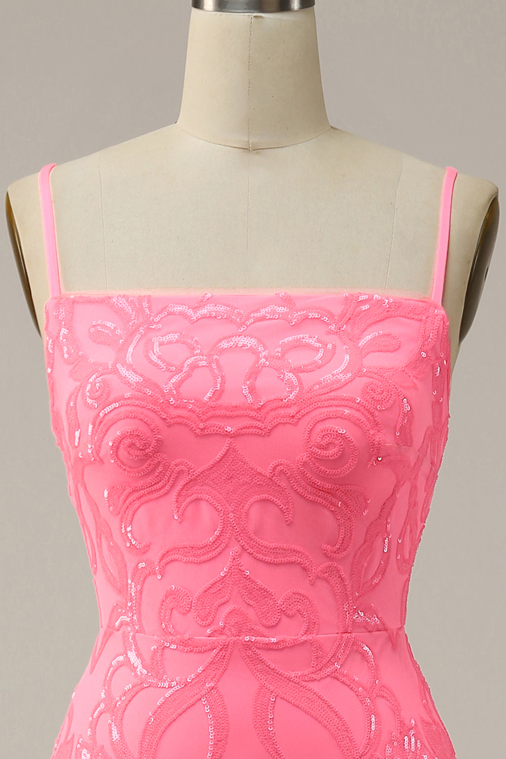 Blush Sheath Glitter Prom Kjole med pailletter