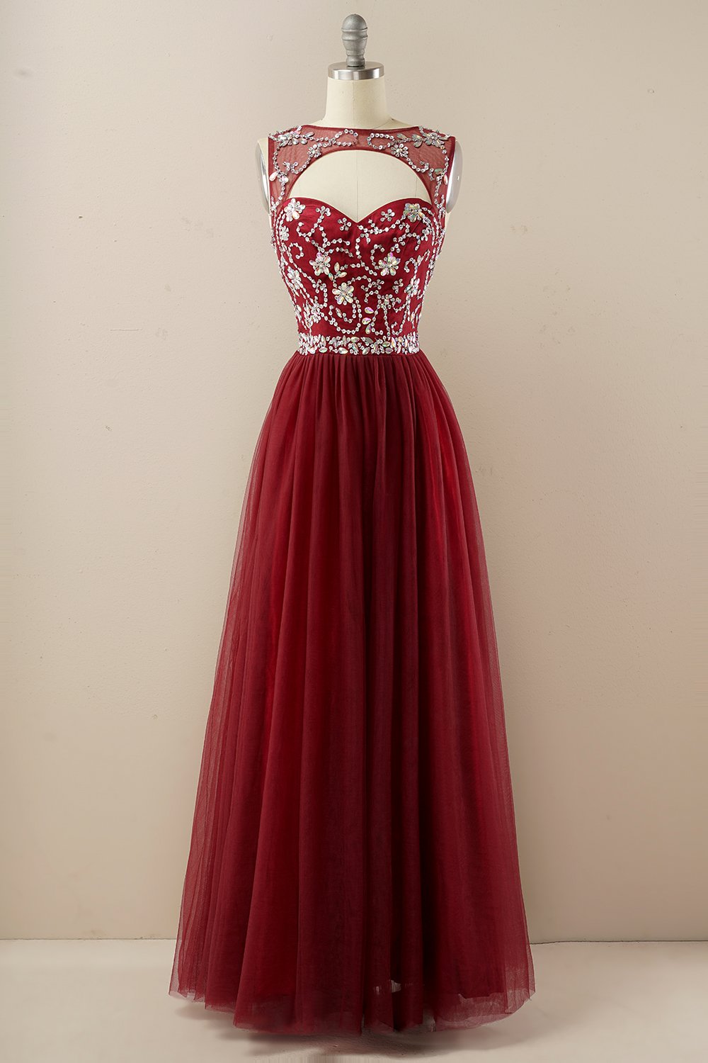 Beading Tulle Prom Kjole