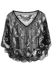1920'er Glitter Pailletter Cape