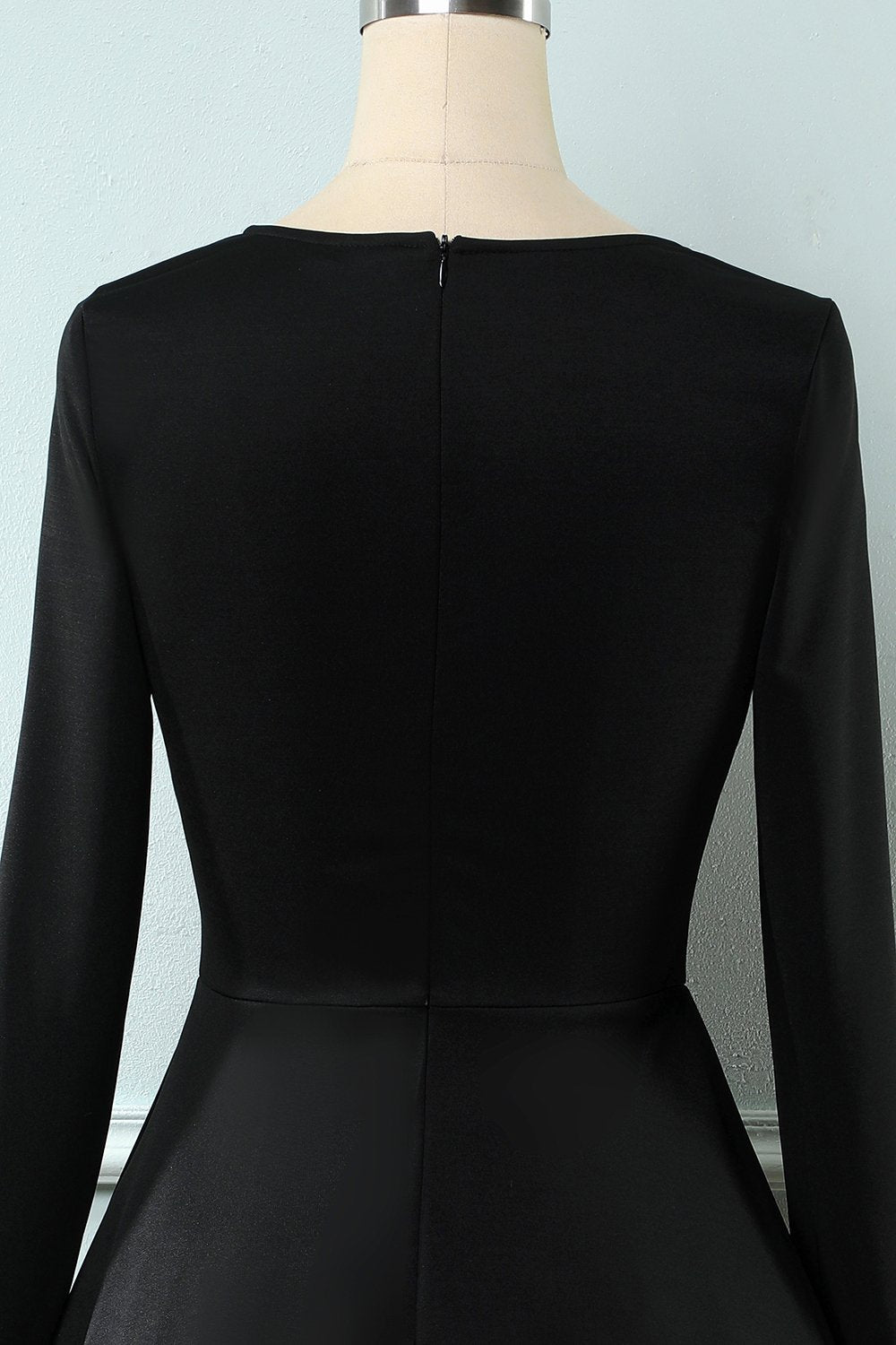 Plaid 1950'erne Kjole med lange ærmer