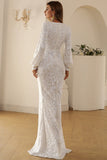 Hvid V Hals Blonde Maxi Boho Kjole