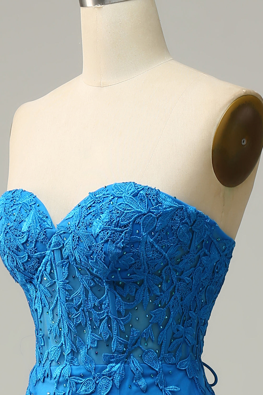 Havfrue kæreste Royal Blue Long Prom Kjole med Criss Cross Back