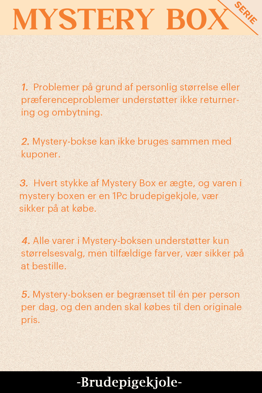 ZAPAKA MYSTERY BOX med 1Pc Brudepigekjole