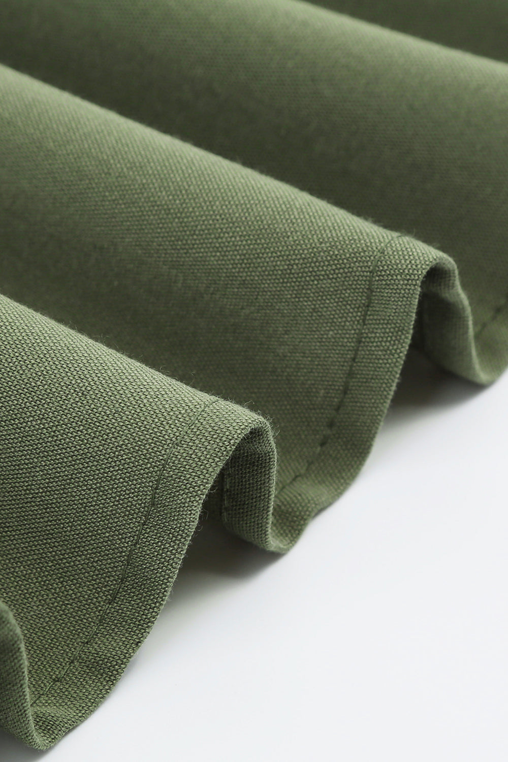 Grøn V-hals Lange Ærmer Vintage Gyngekjole