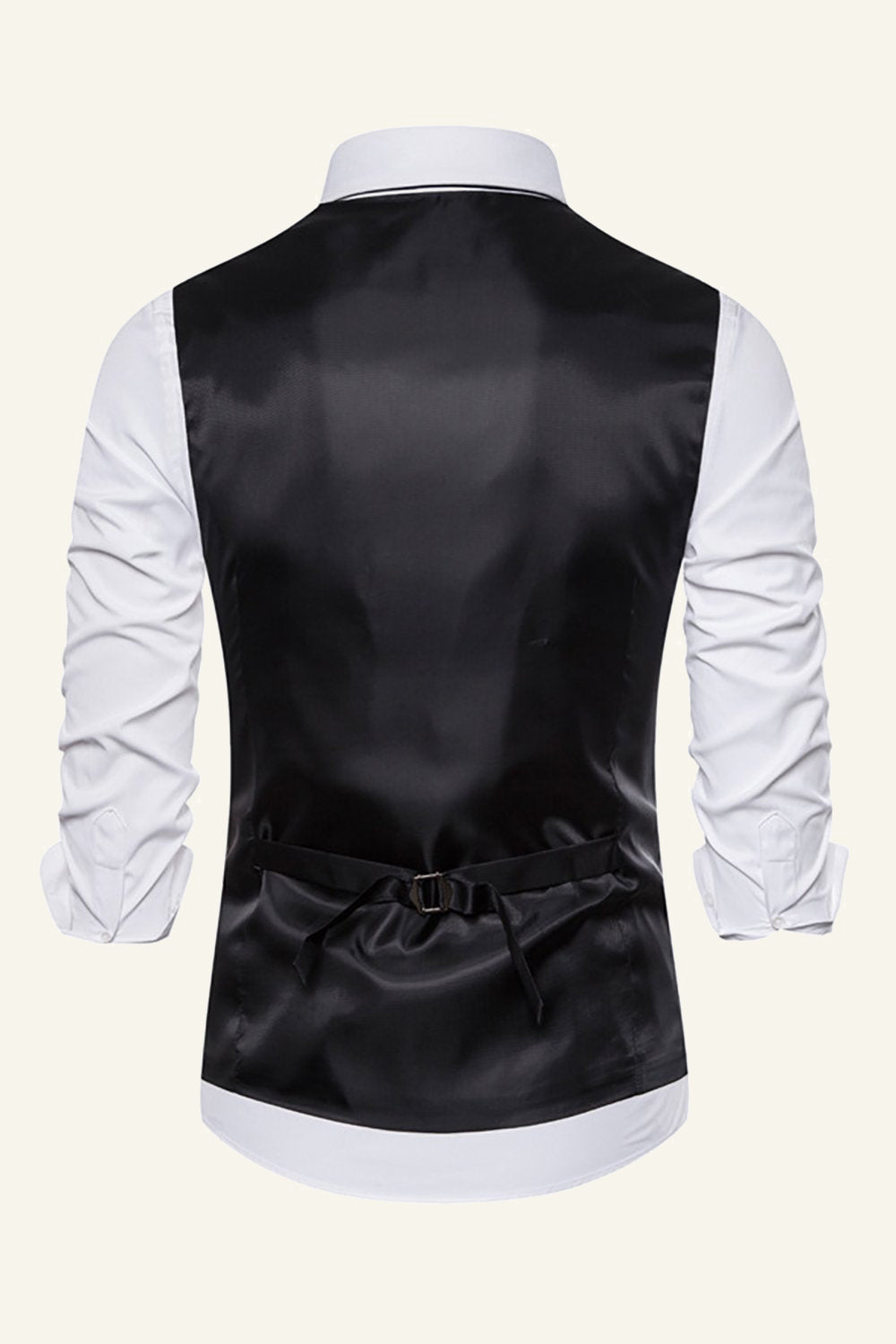 Reversel brun mænds ternet vest