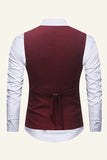 Bordeaux singlebreasted mænds afslappede vest