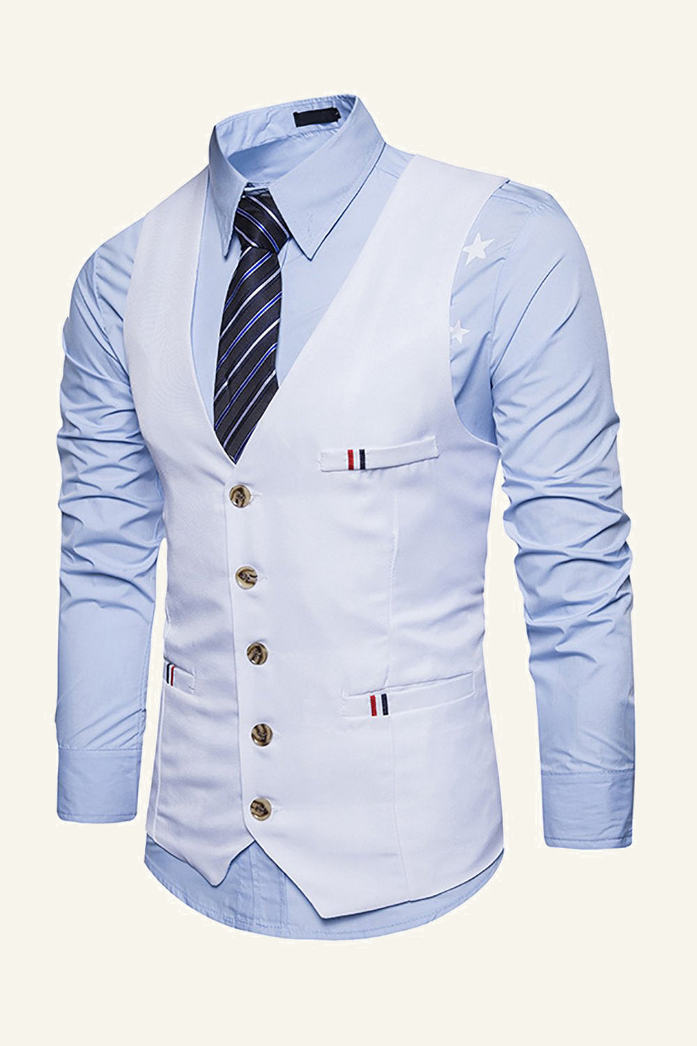 Sort single breasted revers mænds sorte vest