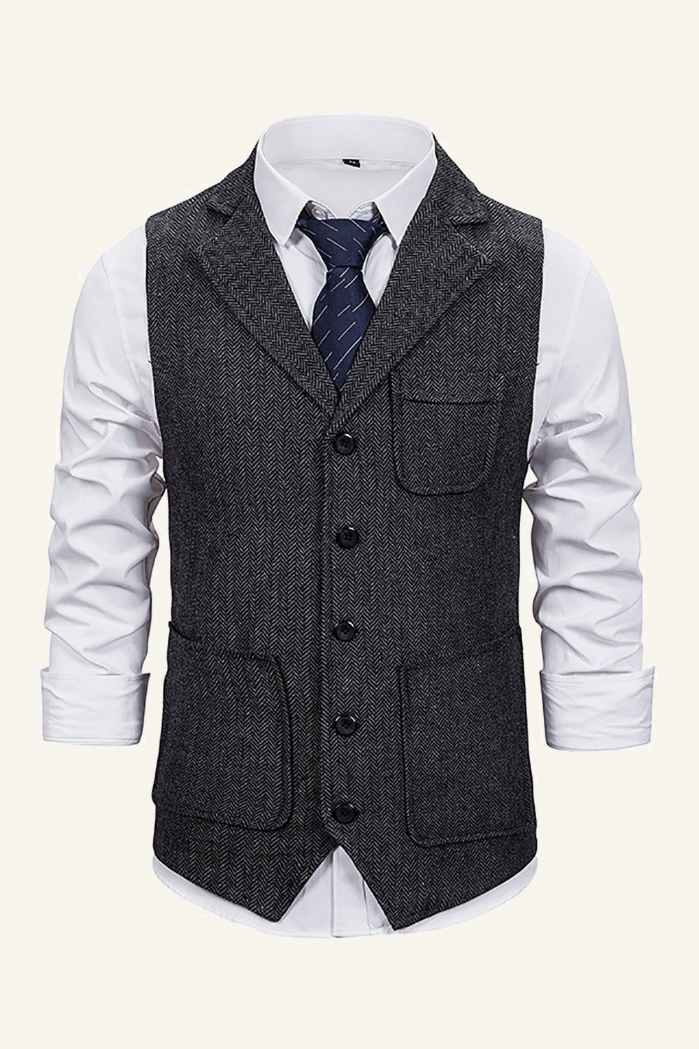 Peak Lapel single breasted mænds jakkesæt vest