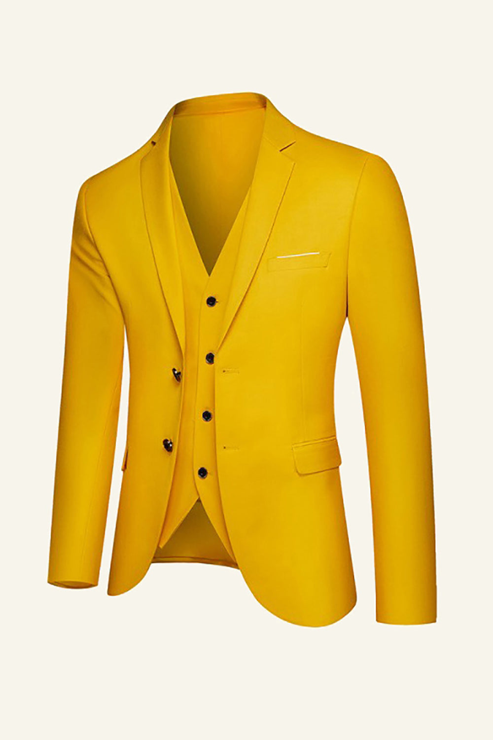 Sort hakket revers 3 stykker bryllupsmænd dragter