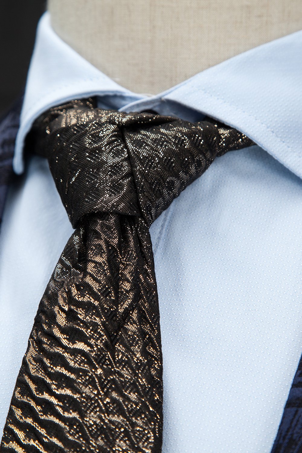 Mørkeblå hakket revers 2-delt herredragt