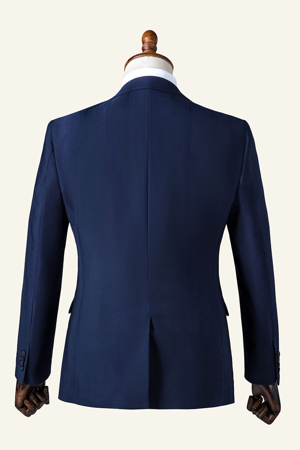 Navy hakket revers 3-delt herredragt