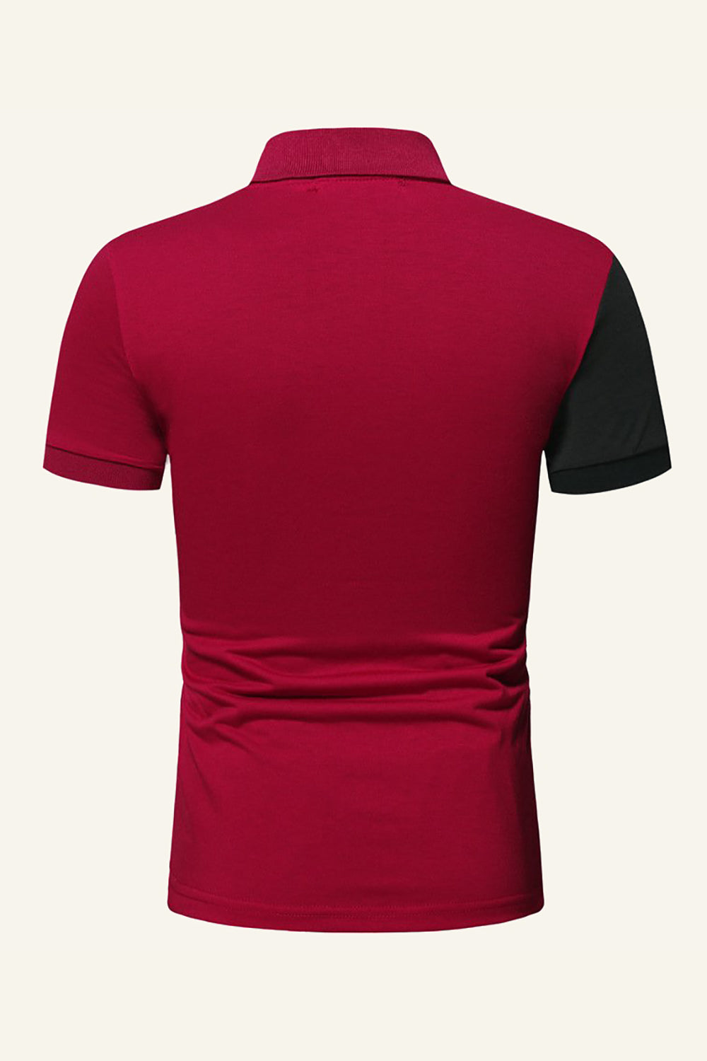 Sort og grå Regular Fit Patchwork Patchwork Herre Polo Shirt