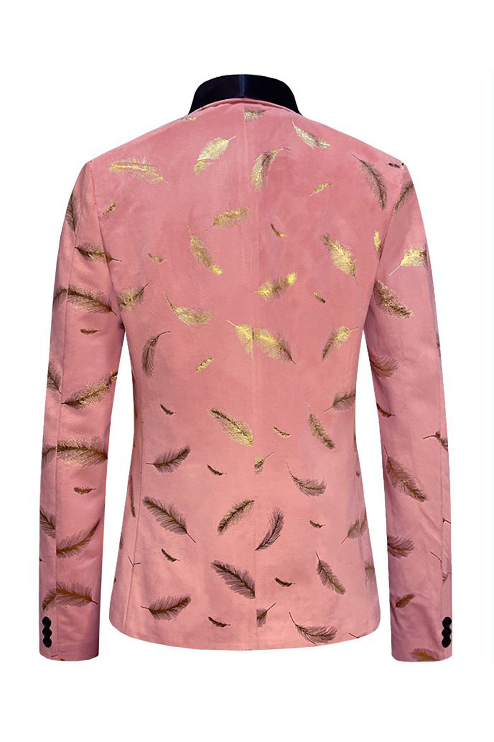 Turkis Jacquard Sjal Revers Mænds Prom Blazer