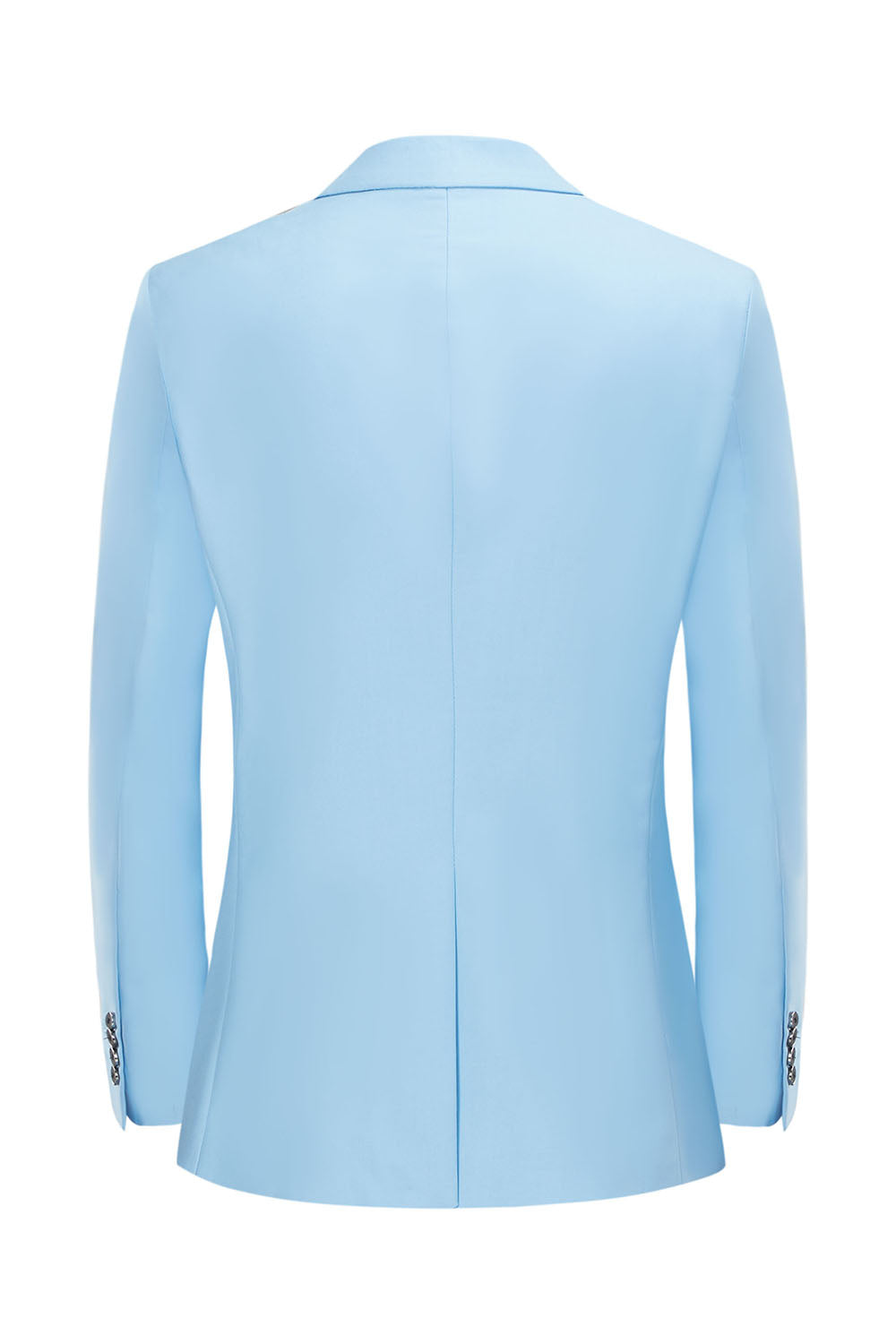 Mænds lyseblå revers med en knap bryllupsblazer