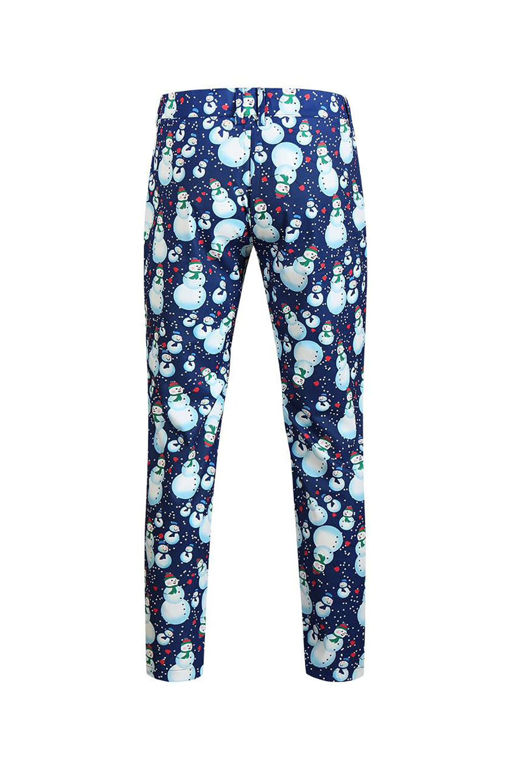 Hakket revers En knap Blå snemand trykt Herredragter