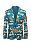 Blue Crane Jacquard hakket revers mænd Blazer