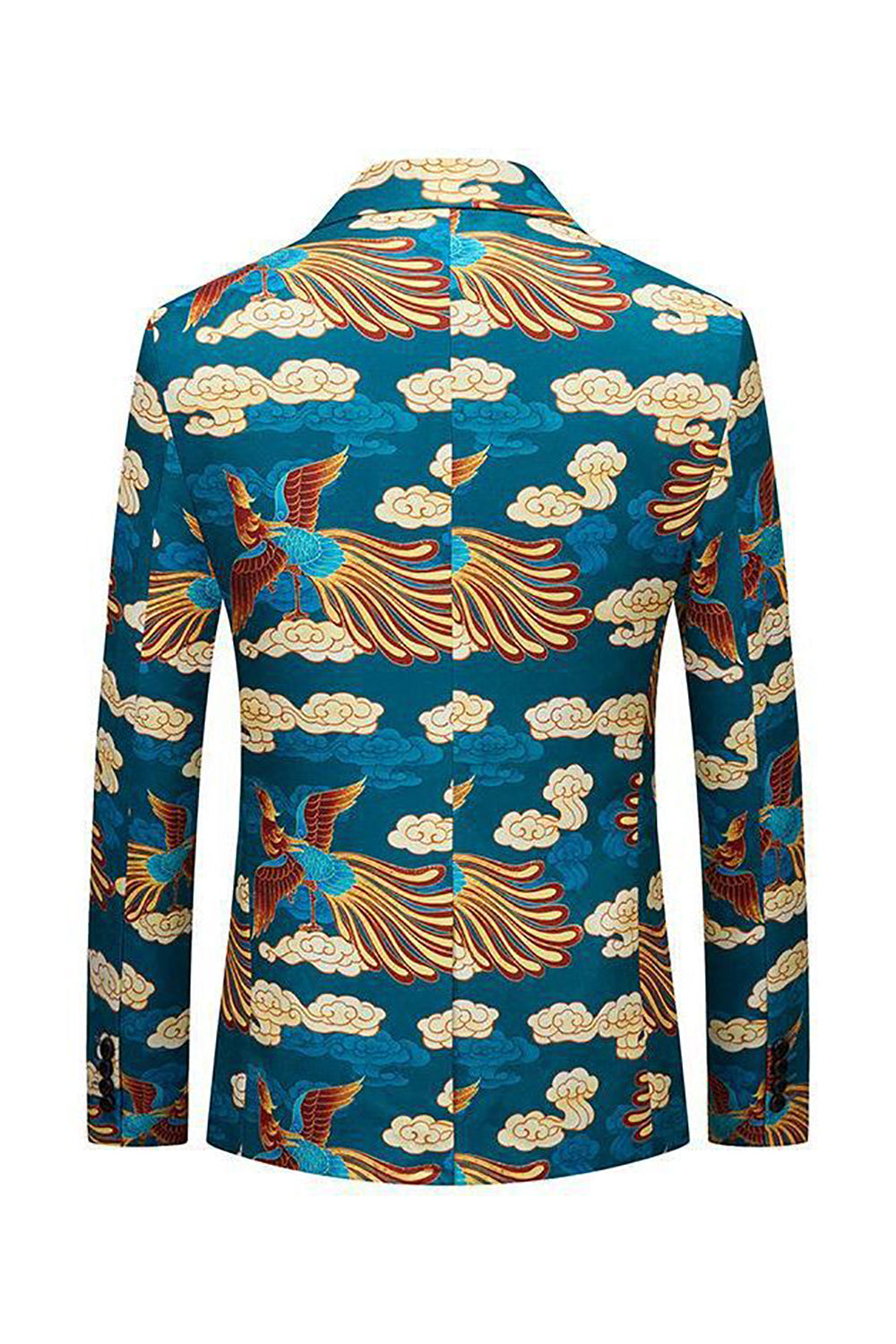 Blue Crane Jacquard hakket revers mænd Blazer