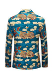 Blue Crane Jacquard hakket revers mænd Blazer