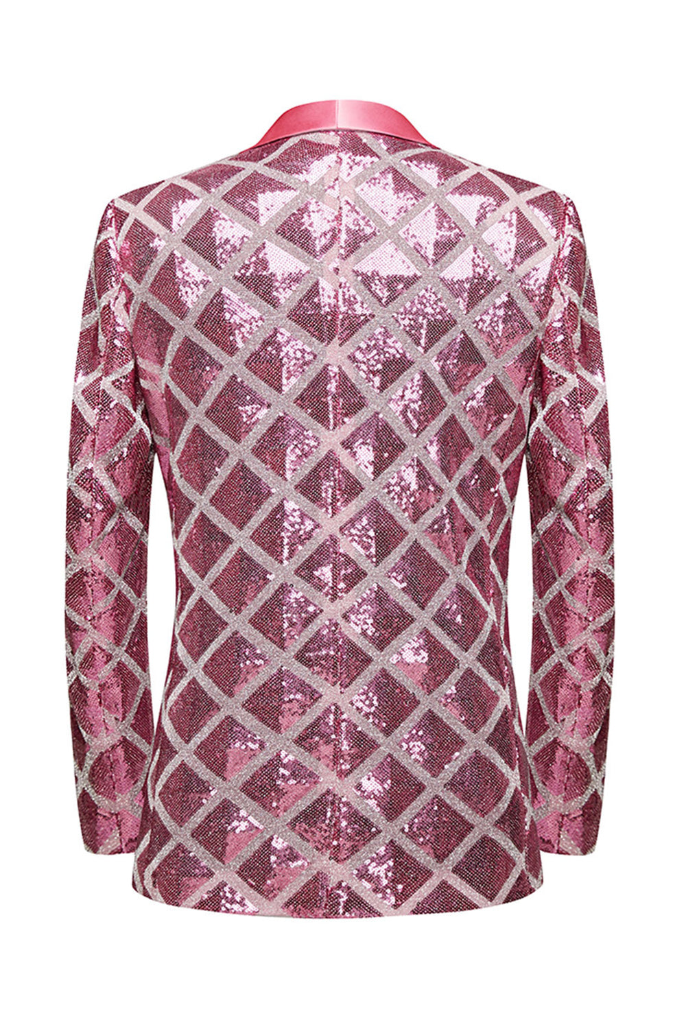 Sjal revers Rød pailletter til mænd Prom Blazer