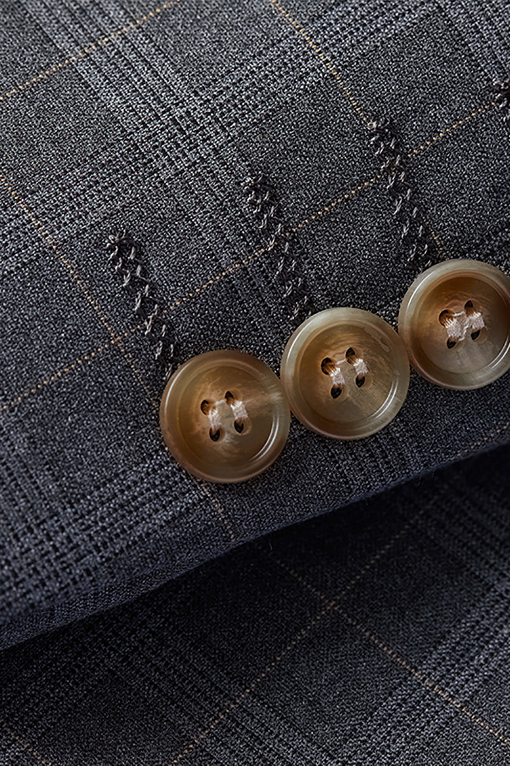 Silm Fit hakket revers To knapper Grå mænds galladragter