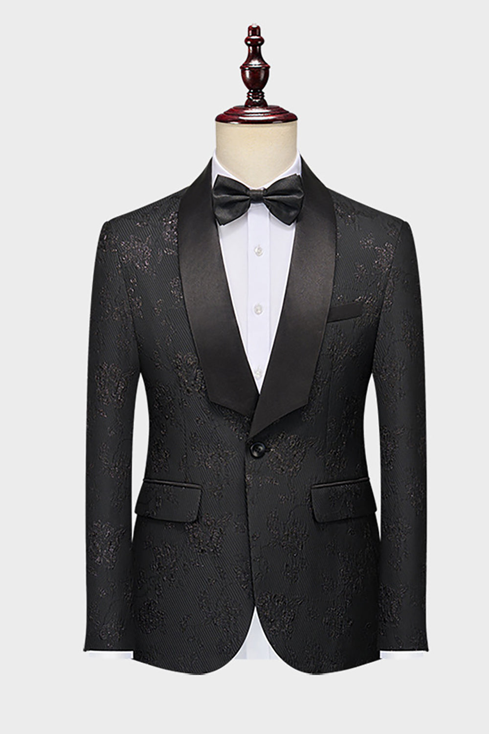 Royal Blue Sjal Revers Jacquard 2 stk Herredragter