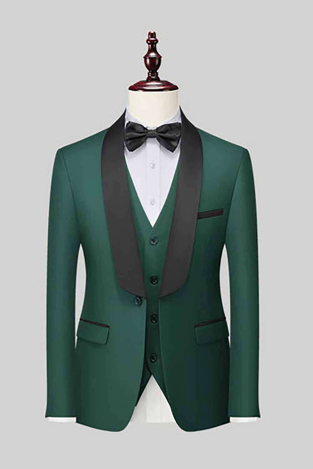 Sort 3 stk sjal revers mænd dragter