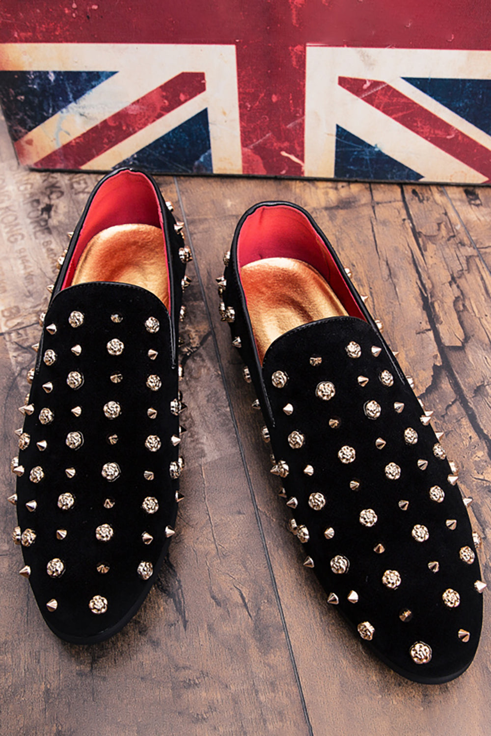 Mænds læder afslappede sko med knopper