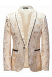 Hvid Jacquard Blazer til mænd