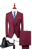 3 stykker Navy Blue Slim Fit Casual Tuxedo Dragter