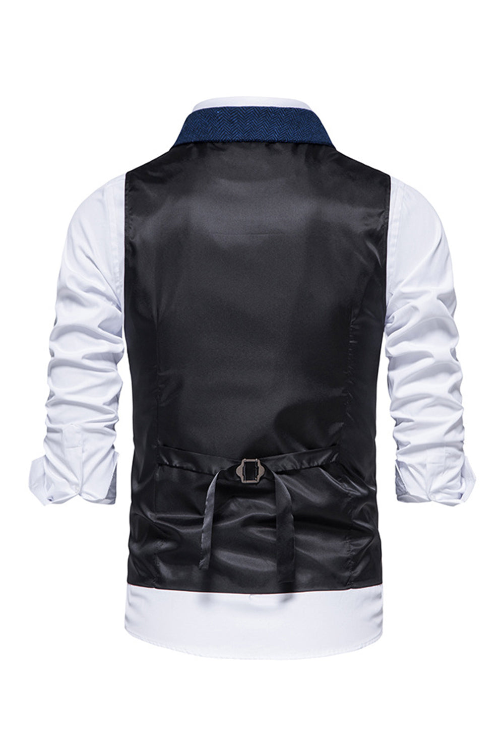 Enkeltbrystet revers Navy Herredragt Vest