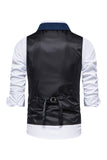 Enkeltbrystet revers Navy Herredragt Vest