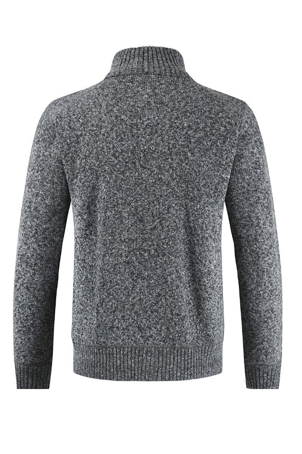 Bourgogne mænds afslappede stativkrave Cardigan lynlås kabelstrikket sweater