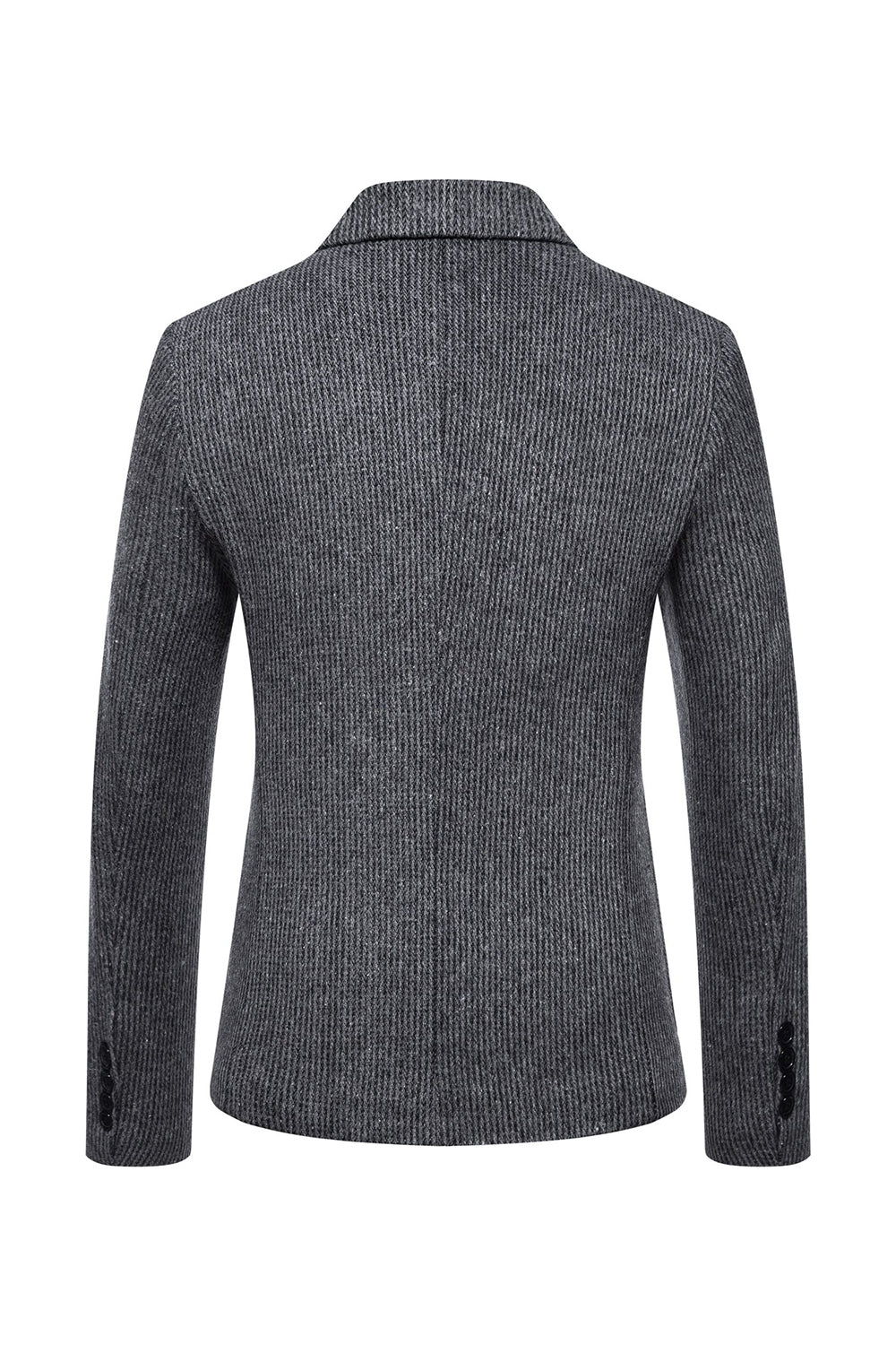 Khaki Tweed En knap hakket revers mænds blazer