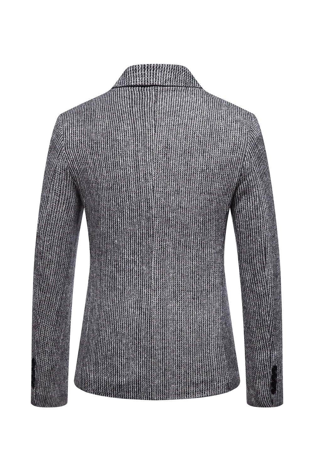 Khaki Tweed En knap hakket revers mænds blazer