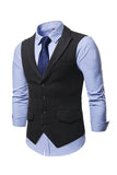 Peak Lapel Single Breasted Woolen Mænds Vest