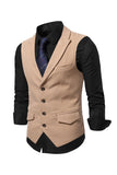 Peak Lapel Single Breasted Woolen Mænds Vest