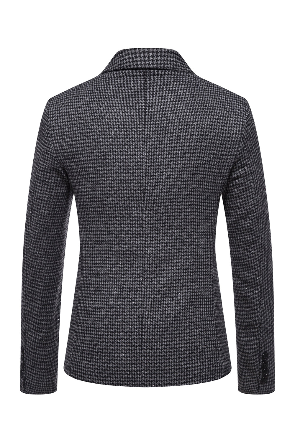 Khaki Plaid One Button Mænds Blazer