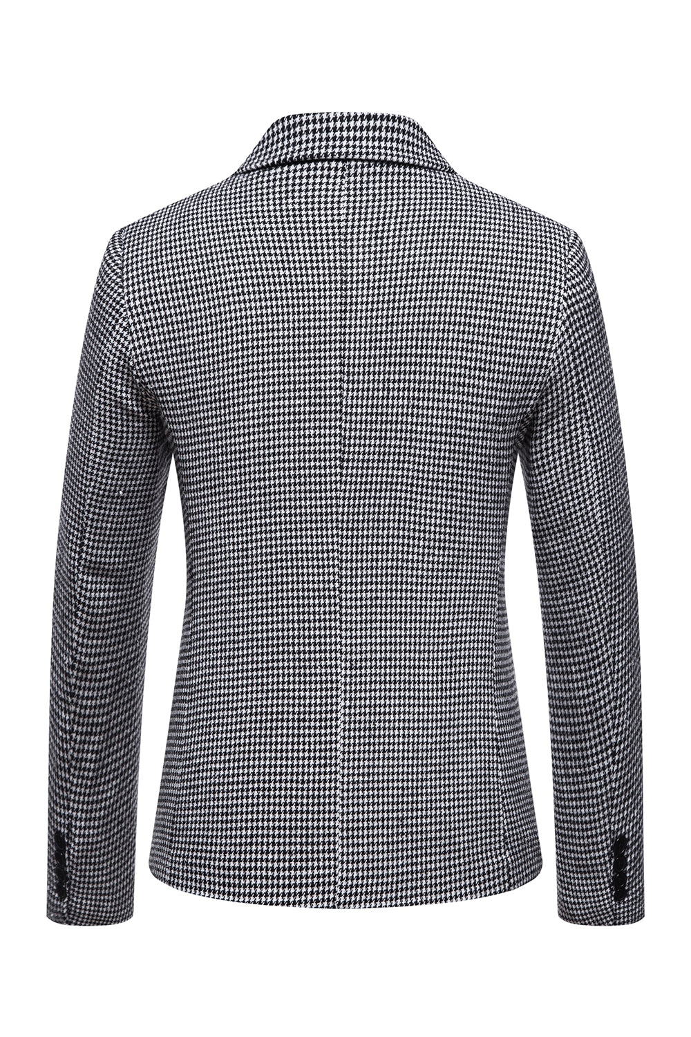 Khaki Plaid One Button Mænds Blazer