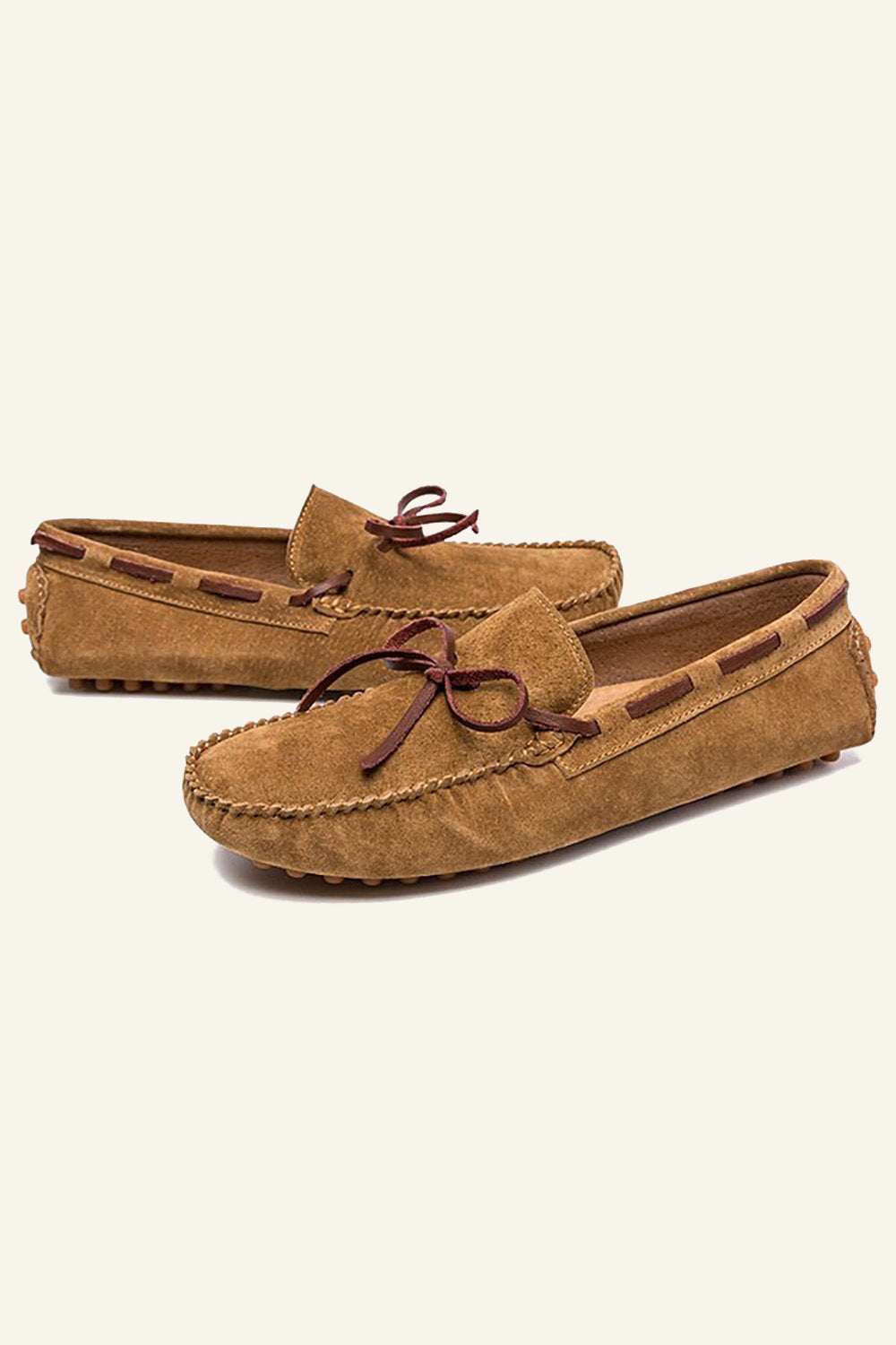 Bløde læder slip-on armygrønne herresko