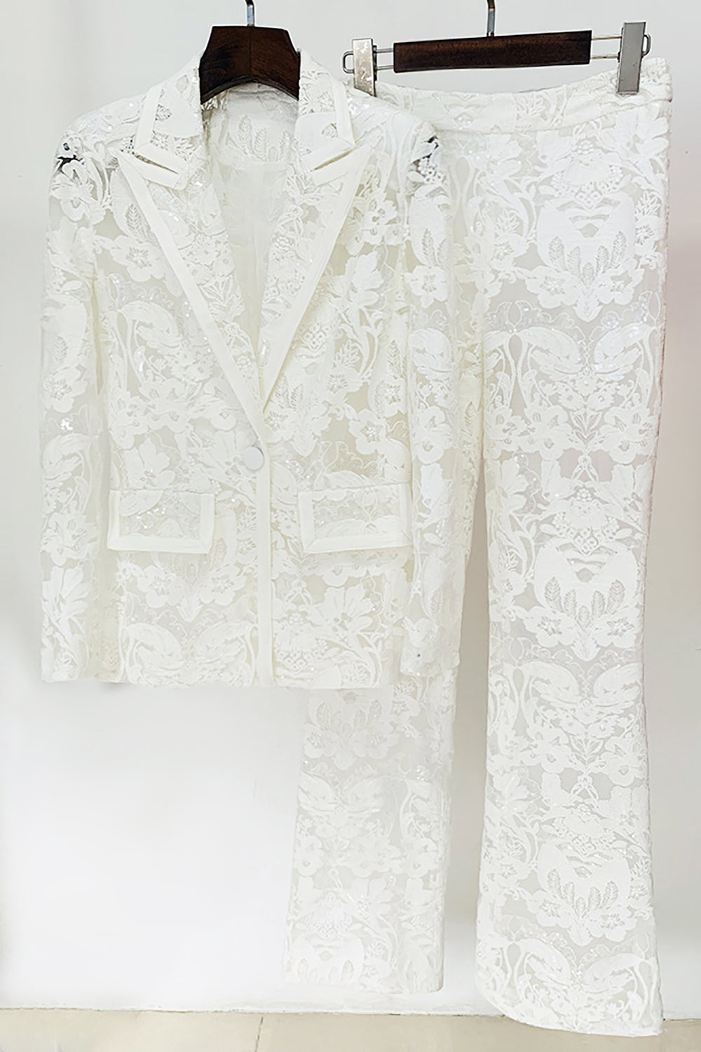 Glitrende sort blonder 2 stk kvinder festdragter