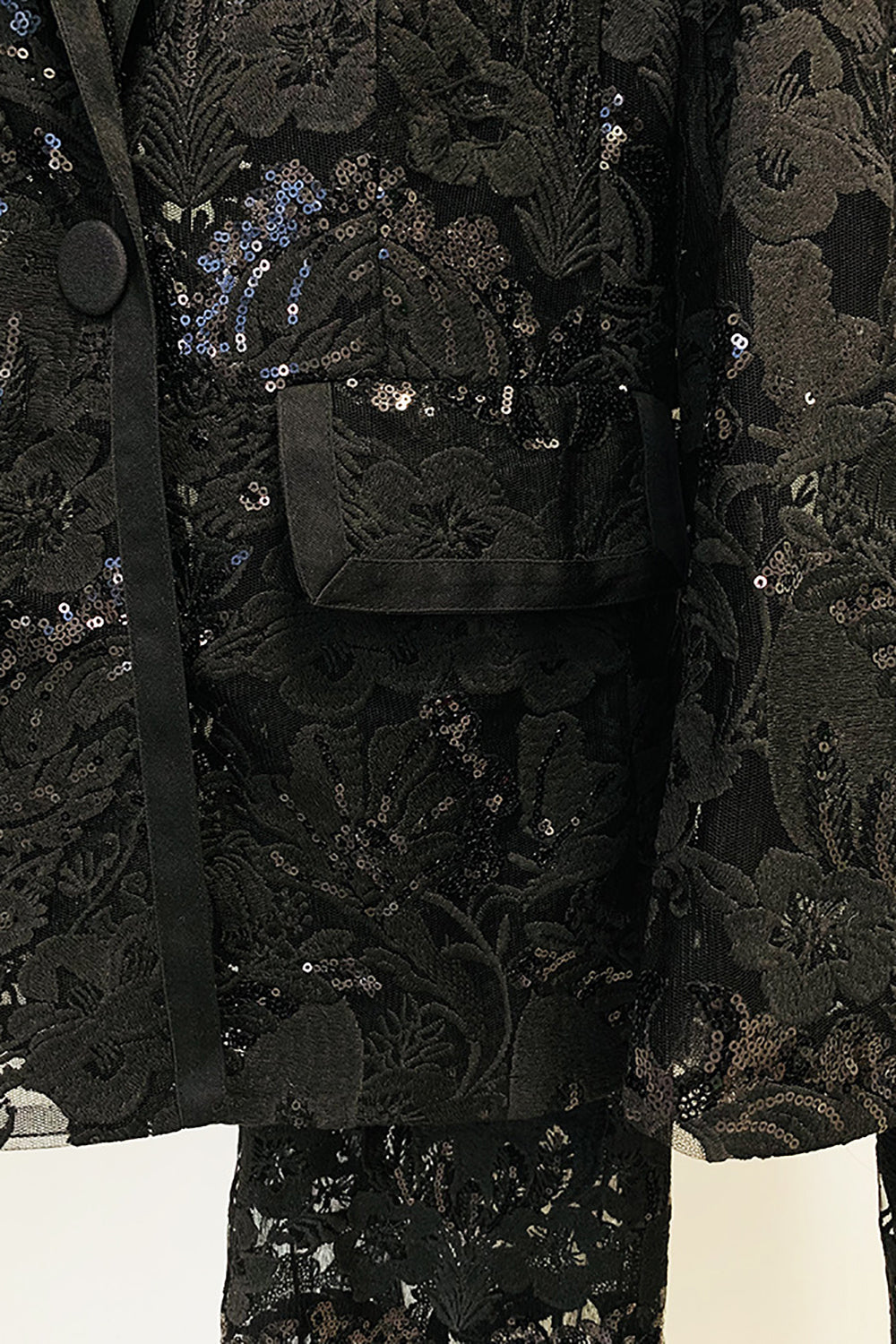 Glitrende sort blonder 2 stk kvinder festdragter