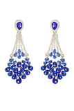 Royal Blue Rhinestone Stud Øreringe